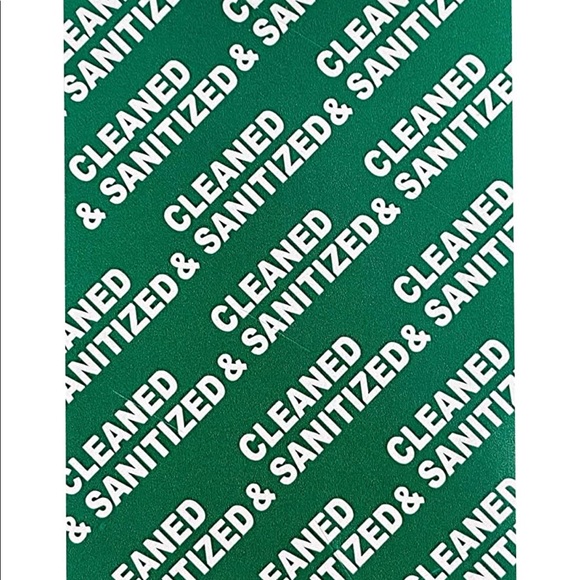 Cleaned & Sanitized Tamper Evident stickers 450 ct - Picture 2 of 7